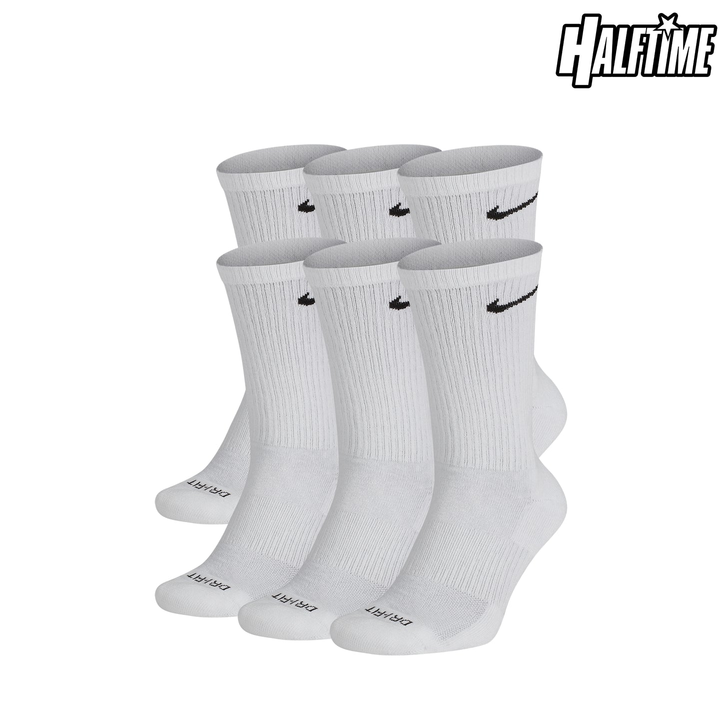 Nike Socks 6 Pack White